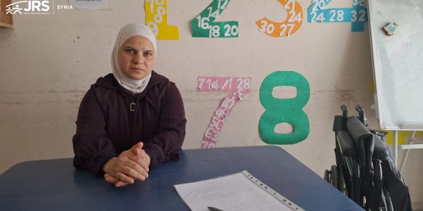 Wheelchair support provided through JRS health program in Aleppo