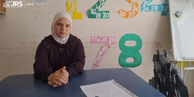 Wheelchair support provided through JRS health program in Aleppo